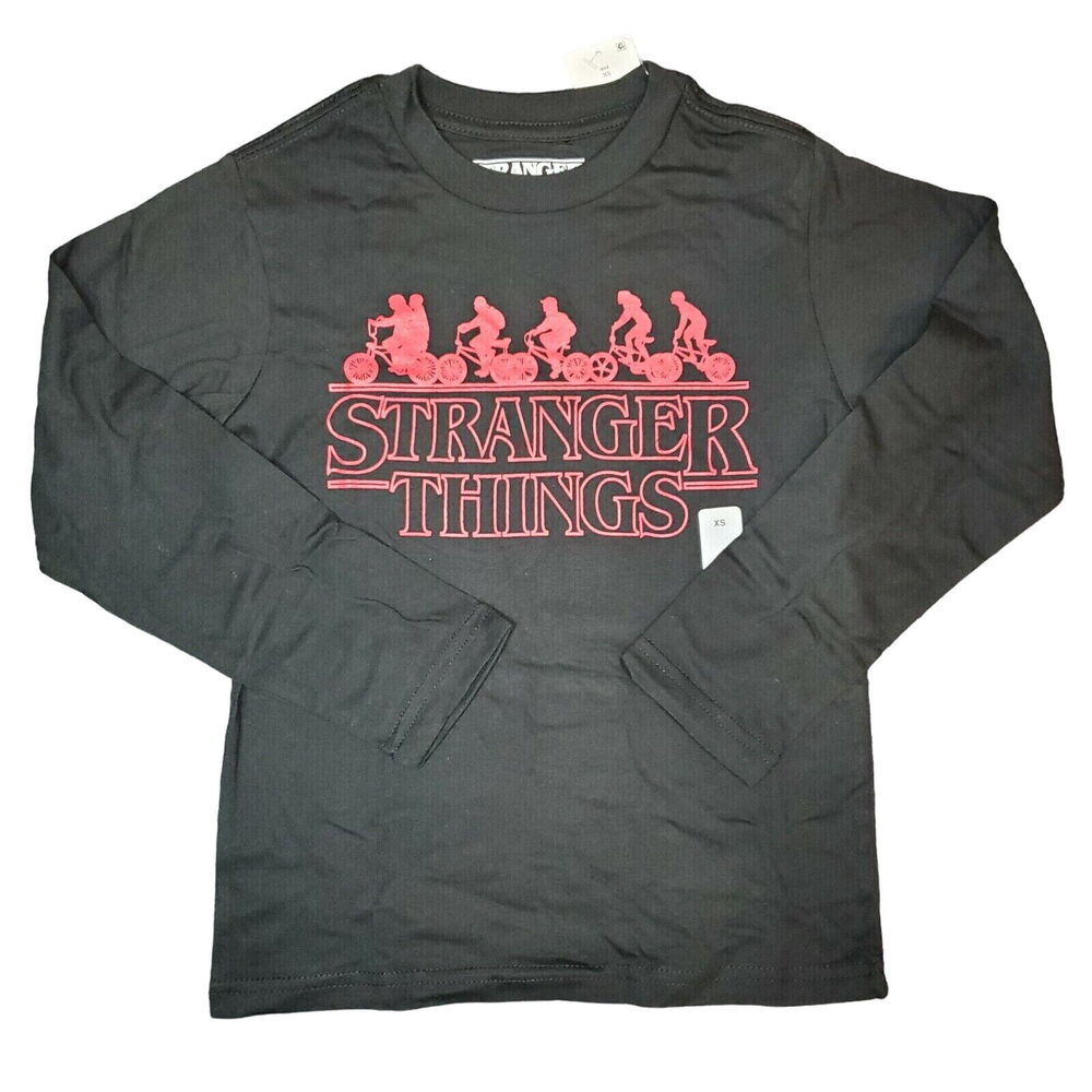 Stranger Things Boy's T-Shirt Multicolor Size XS Cotton Blend Long Sleeve